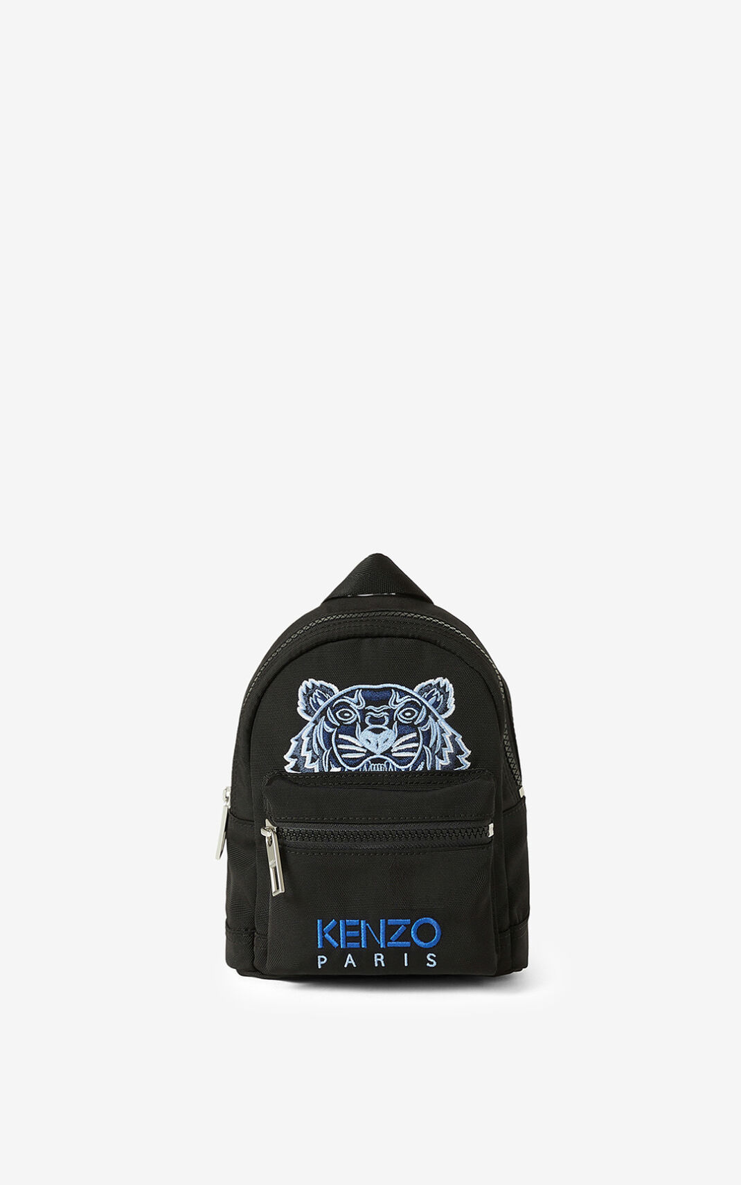 Kenzo Mini canvas Kampus 虎 リュック メンズ 黒 - KOUBRD865